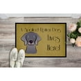 thumbnail image 2 of Caroline's Treasures BB1479MAT Weimaraner Spoiled Dog Lives Here Door Mat, Indoor Rug or Outdoor Welcome Mat 18x27, 2 of 2