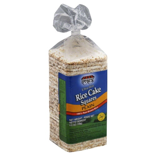 (Pack of 12) Paskesz Rice Cake Square Thin Plain 4.9 oz