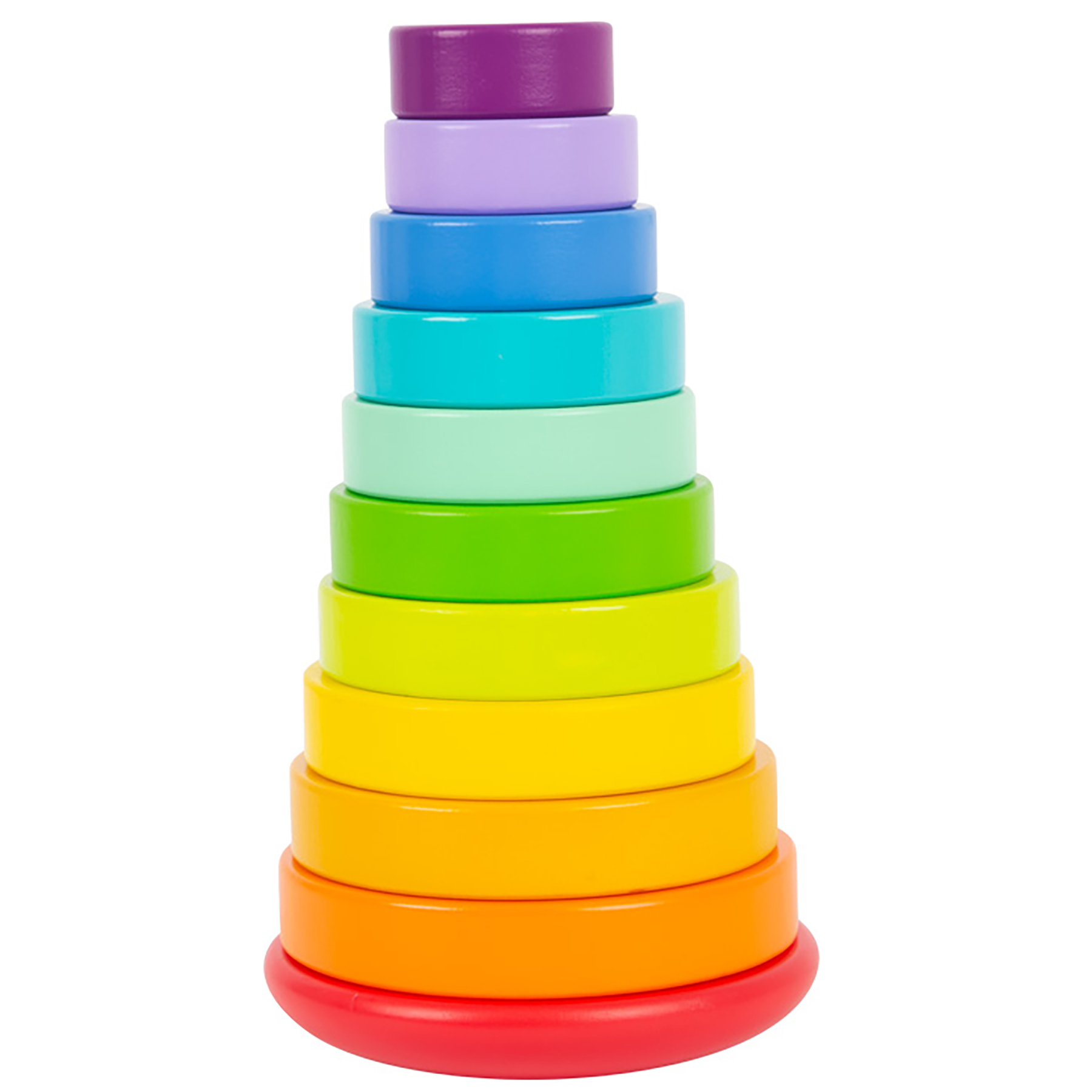Small Foot Wooden Toys Large Stacking Rainbow Tower Designed for Children Ages 12+ Months