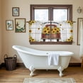 thumbnail image 4 of Sunflower Truck Tier Curtains 24 Inch Length, Summer Botanical Elegant Pastoral Floral Wooden Cafe Short Curtains for Bathroom Sink, Small Kitchen Curtain Light Filtering Drapes 2 Panels 27.5"Wx24"L, 4 of 8