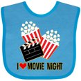 thumbnail image 3 of Inktastic I Love Movie Night Boys or Girls Baby Bib, 3 of 4