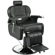 Heavy Duty Reclining Barber Chair, Salon Beauty Styling Chair with 360° Swivel and Height Adjustable, Hairdresser Chair for Barber Shop, Beauty Salon, Spa Tattoo Styling Equipment, Black