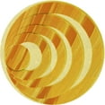 thumbnail image 1 of Ahgly Company Indoor Round Patterned Bold Yellow Area Rugs, 3' Round, 1 of 6