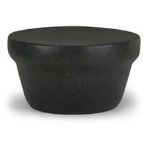 Simpli Home Garvy Contemporary 33 inch Wide Metal Coffee Table in Rustic Bronze, Fully Assembled