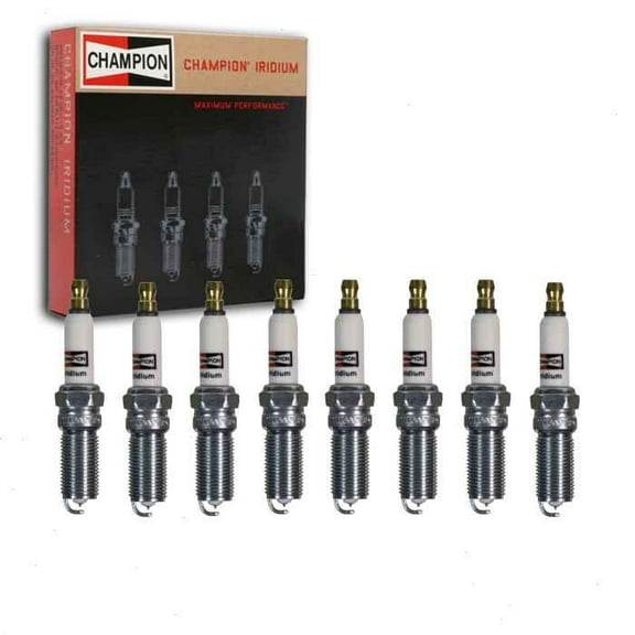 8 pc Champion Iridium Spark Plugs compatible with Ford Mustang 5.0L 5.2L V8 2011-2020