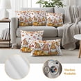 thumbnail image 6 of Thanksgiving Fall Outdoor Waterproof Pillow Covers, Country Gnomes Pumpkin Maple Leaves Decorative Square Throw Pillowcase Sofa Cushion Sham for Patio/Couch/Chair, 26"x26" 2 Pack, 6 of 8
