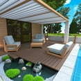 thumbnail image 6 of Olurrisa Yard Polypropylene Interlocking Deck Tiles, 24 Pack Patio Deck Tiles, 12"x12" Square Waterproof Outdoor All Weather Use, Patio Decking Tiles For Poolside Balcony Backyard, Red/Brown, 6 of 9