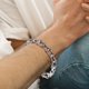 thumbnail image 2 of Pulsera moderna de acero inoxidable con diseño de cadena de bicicleta para hombre y mujer, cadena de eslabones que combina con todo, pulsera de eslabones para joyería unisex., 2 of 5