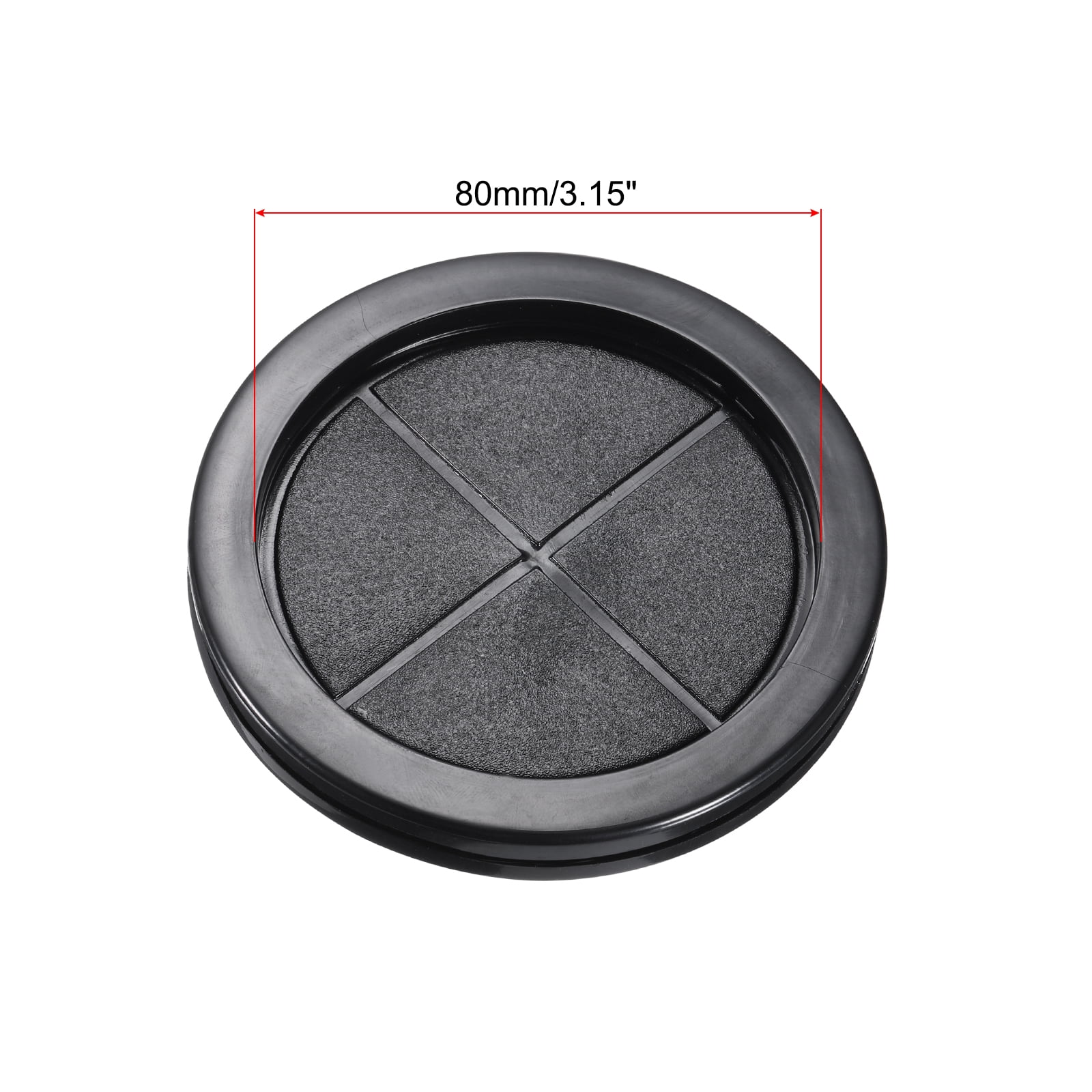 Rubber Grommet Round Double-Sided Mount Dia 90 mm ID 80 mm for Wire Protection Pack of 8