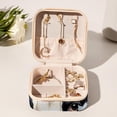 thumbnail image 6 of Cattle Travel Portable Square Storage Box with Earring Holder, Necklace Organizer, and Travel Organizer for Rings, Earrings, Necklaces, Bracelets, and More - Ideal for Girls and Women, 6 of 6