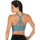 thumbnail image 4 of Sujetador deportivo para mujer, entrecruzado en la espalda, acolchado, con tiras, sujetador deportivo, soporte medio, sujetador de yoga con copas extraíbles Zhivalor HMHZ326-10, 4 of 7