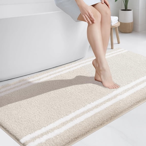 Bathroom Rug, Bath Mat, 30" x 60", Beige