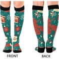 thumbnail image 2 of GZHJMY Christmas Compression Socks, Women Men Long Stocking (20-30mmHg), Travel Knee High Stockings for Athletic Sports,Running,Cycling,Nursing, 2 of 7