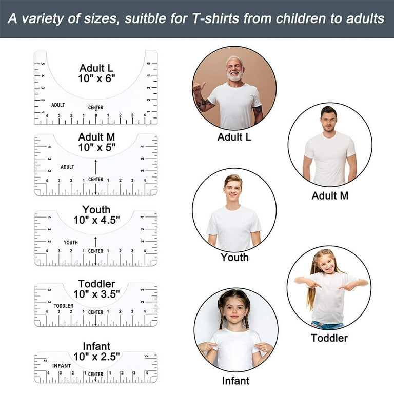 T-shirt Pvc Alignment Guide Ruler Tool For Cricut Silhouette