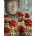 thumbnail image 2 of Knutsen, Conrad 12x14 Gold Ornate Wood Framed with Double Matting Museum Art Print Titled - Floral Buddha, 2 of 4