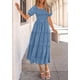 thumbnail image 3 of Vestido Midi PRETTYGARDEN Mujer Verano Casual Azul XXL, 3 of 6