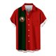 thumbnail image 1 of Mens Manga Corta Botón Abajo Camisas, Cuello de Vuelta Navidad Impresa Blusa, Top de Moda Casual, 1 of 4
