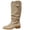 Khaki, variant on Women's Slouchy Suede Knee High Boots Fashion Vintage Solid Color Tall Boots Classic Round Toe Low Heel Slip On Women's Extra Wide Boots,6