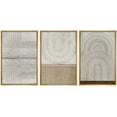 thumbnail image 2 of PixonSign Framed Wall Art Set Grunge Circle Polygon Collage Abstract Geometric Cozy Neutral Prints Minimalism Modern Art Decorative Boho for Living Room, Bedroom, Office -24"x36"x3 Natural, 2 of 5