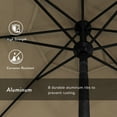 thumbnail image 3 of Tahoe Series Patio Market Umbrella in Olefin with Aluminum Pole Aluminum Ribs Crank Lift, 3 of 5