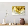 thumbnail image 3 of wall26 Canvas Print Wall Art Gold &amp; White Paint Stroke Collage Abstract Shapes Illustrations Minimalism Bohemian Colorful Multicolor Dark for Living Room, Bedroom, Office - 24"x36", 3 of 5