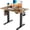 Rustic Brown, variant on YDN Electric Standing Desk, Adjustable Height Stand up Desk, 40 x 24 Inches Sit Stand Home Office Desks, White Frame/White Top