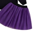 thumbnail image 5 of BOOMNY Halloween Girls 2 Peice Outfit Sets Hallowmas Black Cat Graphic Long Sleeve Tops Mesh Skirts Sets for Kids Comfy Clothing Set, 5 of 5