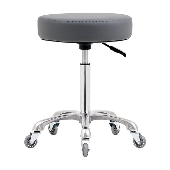 Taburete enrollable Ainilaily, resistente, 180 kg, ajustable, giratorio, gris