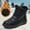 Black, variant on Tejiojio Clearance Women Winter Printing Keep Warm Ankle Boots Plus Velvet Boot Flat Snow Boots