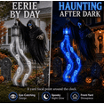 thumbnail image 2 of Halloween Outdoor Grim Reaper Ghost Cascade Yard Light, Haunted Themed Garden Decoration with Glowing Blue Ghost Faces and Vintage Style Lantern for Front Porch Pathway Holiday Display, 2 of 6
