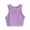 Purple, variant on Gaexia Versatile Girls Sleeveless Cropped Double Layer Neckline Soft Tank Top Underwear Everyday Breathable Stretchy Comfortable Lightweight Basic Casual Lined Inner Wear