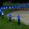 thumbnail image 2 of Wintergreen Lighting C7 Blue OptiCore Faceted LED Pathway Light Kit, 25 Lights, 12" Spacing, Green Wire, 25 ft, 2 of 8