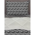 thumbnail image 3 of Abstract Comforter & Sham Bedding Set, Modern Composition of Repetitive Monochrome Diagonal Streaks in Hexagons, 3 pcs Duvet Set Microfiber Filling Quilt, 5 Sizes, Charcoal Grey White, by Ambesonne, 3 of 4
