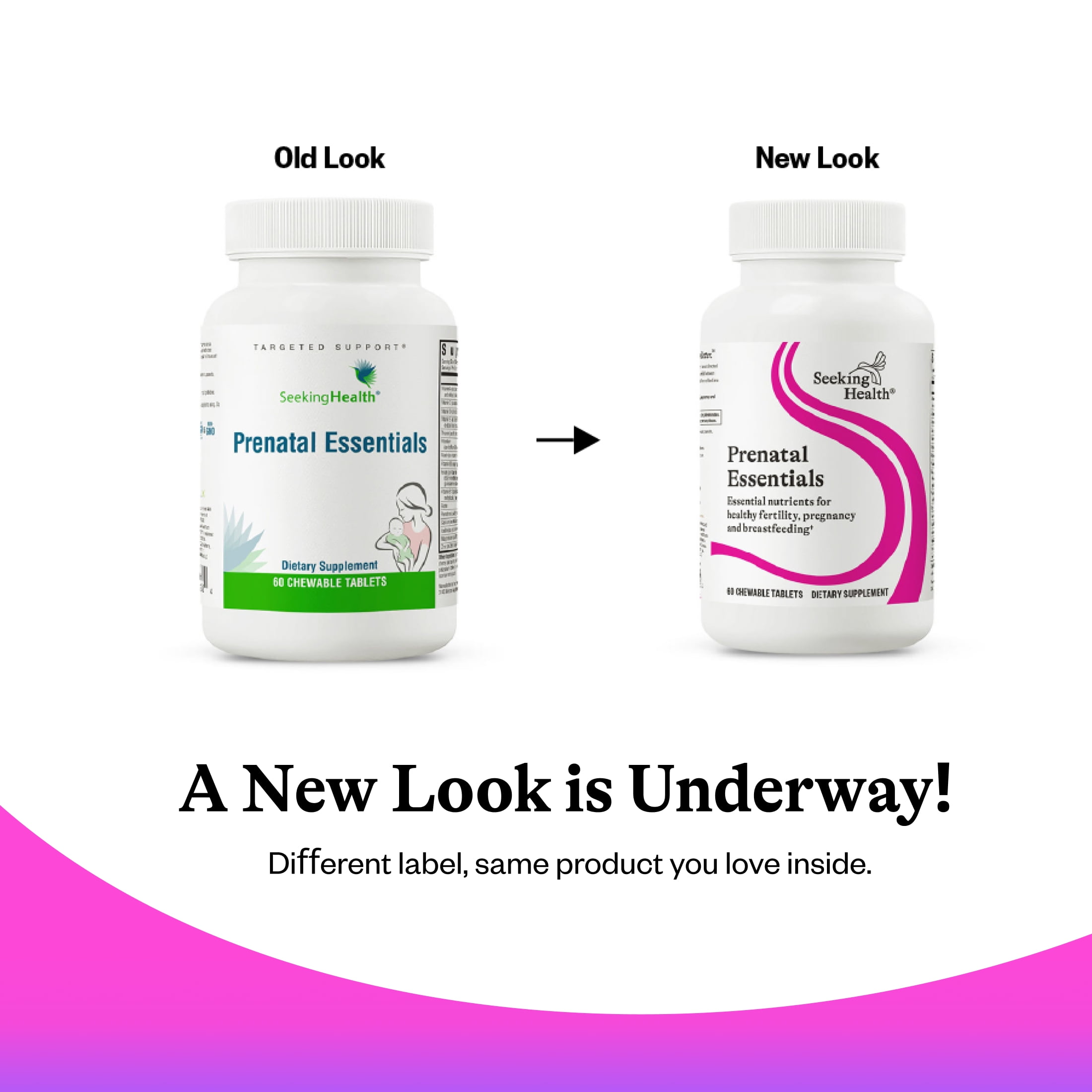 Seeking Health Prenatal Essentials Chewable with Milk Thistle, TMG, and CoQ10, 60 Chewable Tablets
