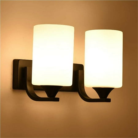 

Double LED Light Wall Sconce Lamp E26 Glass Lighting Fixture Indoor