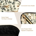 thumbnail image 5 of FORMRS Makeup Bag Travel Cosmetic Organizer for Women Fold Flat Zipper Pouch with Handle, Green Birds, 5 of 8