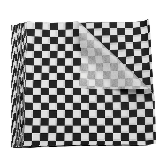 100 Pcs Feuilles de Papier Ciré à Motif à Carreaux Carrés 7 Pouces x 7 Pouces, Bleu