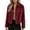 Wine, variant on Jackets For Women Casual Button Down Cropped Jacket Fall Long Sleeve Outerwear Coats (Pink XL)
