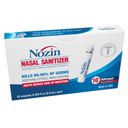 Nozin® Nasal Sanitizer® Antiseptic Popswab® Ampules 10ct Pack | Alcohol Based 62%