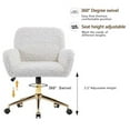 White Vanity Chair Desk Chair Small Home Office Makeup Adjustable