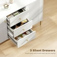 thumbnail image 4 of HOMCOM Buffet de 47 Pouces avec 3 Tiroirs et 2 Portes, Bahut Moderne Blanc, 4 of 10