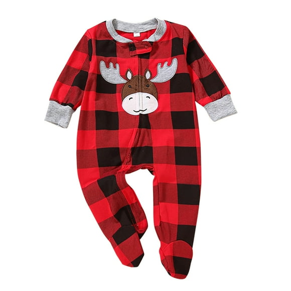 Traje de Navidad para bebés Manga larga Monta de algodón infantil para invierno