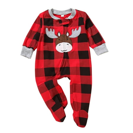 

Qumonin Baby Christmas Suit Long Sleeve Romper Infant Cotton Jumpsuit for Winter