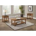 thumbnail image 2 of Payne Ensemble de Table Basse 3 Pcs et Table d'Appoint 1 Tiroir Brun, 2 of 13