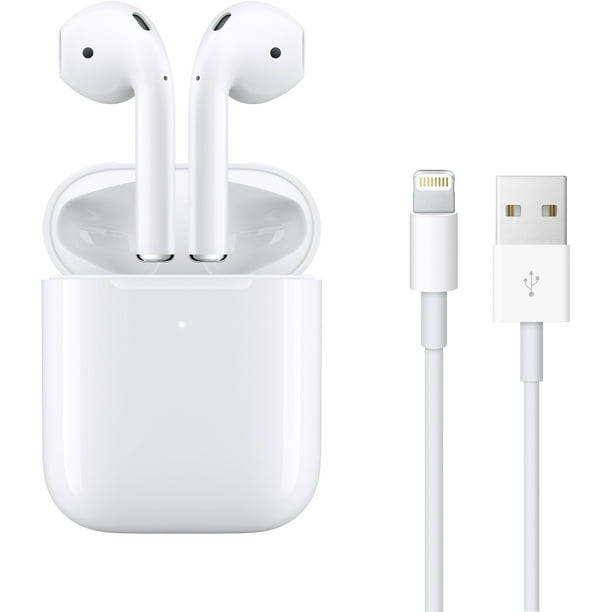 Apple AirPods with Wired Charging Case (2nd Gen) (MV7N2AM/A) Bundle with Cable + USB Charger + Cleaning Kit - Walmart.com