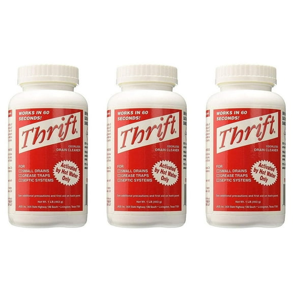 Thrift T-100 Alkaline Based 1-Pound Granular Drain Cleaner (3-(Pack))
