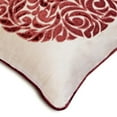 thumbnail image 3 of The HomeCentric Decorative Pillow Covers With Zippers, Decorative Red Pack of 2, 20x20 inch (50x50 cm) Throw Pillows For Couch, Velvet Applique Cushion Cover, Floral Contemporary Style - Maroon Scent, 3 of 4