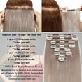thumbnail image 5 of Benehair Clip In Hair Extensions 100% Real Remy Human Hair Full Head Soft 8PCS Clip In Russian Remy Hair 8"-24" Grey Hair US CLEARANCE, 5 of 11