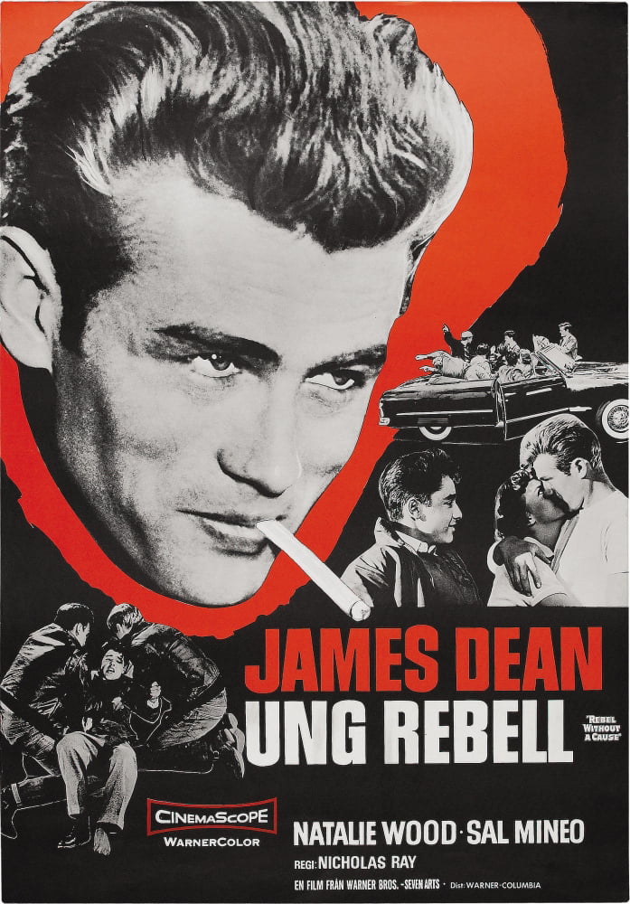 James Dean Rebel without a Cause Movie Advert Image Retro Style Metal Sign film 