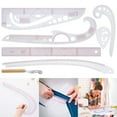 thumbnail image 1 of Français Courbe Règle Métrique en Forme de 7 Style Outils de Couture Ensemble pour Couture Modèle Conception de Bricolage Vêtements, 1 of 11